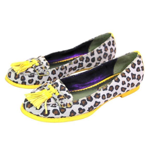 Poetic Licence MULTICOLOR LEATHER LOW HEEL ROUND TOE TASSELS LOAFER SHOES Sz 6 - Picture 3 of 10